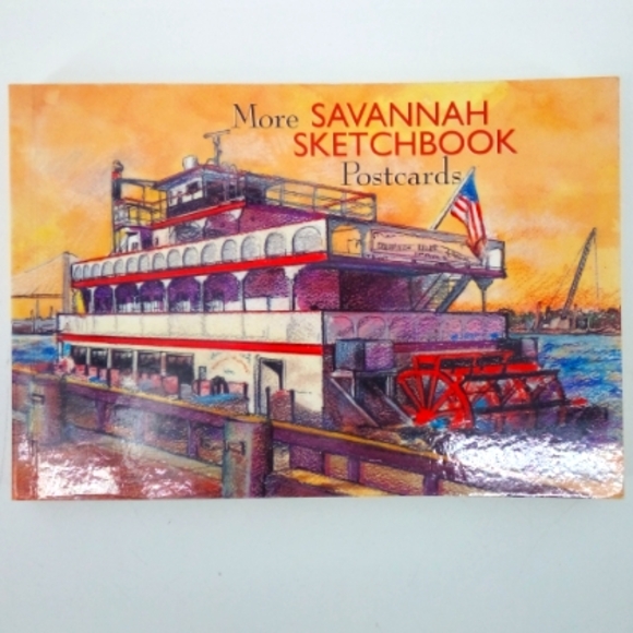 Georgia Set of 4 Post Card Books Savannah Athens Garden Isles Souvenirs Sketch - Picture 6 of 12